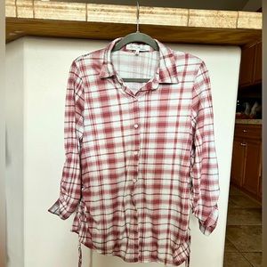 Eden and Olivia Maternity flannel with side strap adjustment